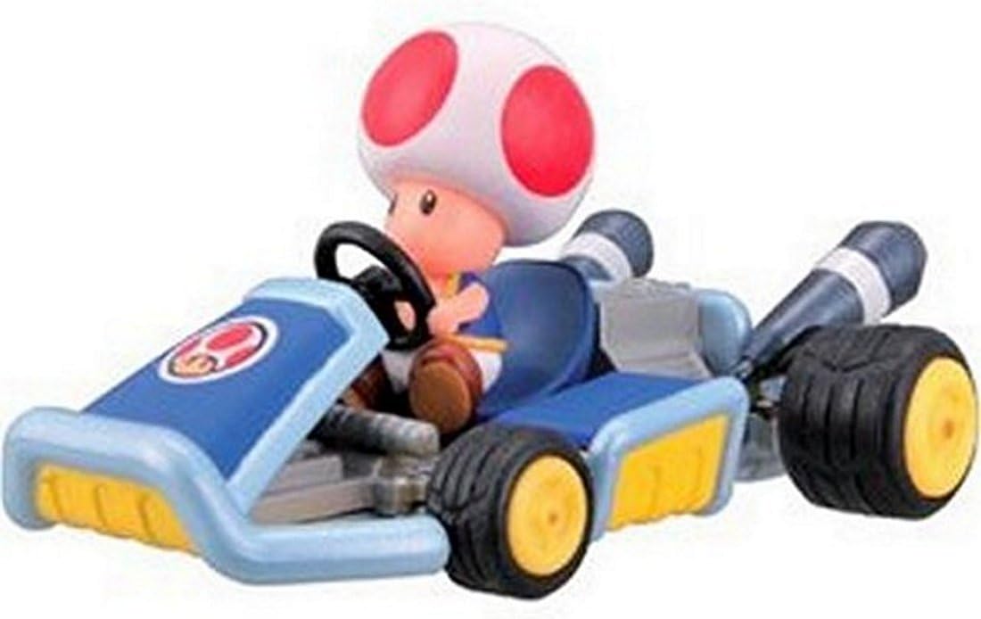 Mario Kart 7 Pullback Racer Car Figure Collection Furuta - Toad