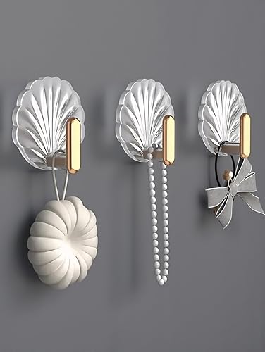 4 ganchos transparentes impermeables  Soporte adhesivo resistente para puertas, cocina y baño  Solución multiusos para colgar sin taladros