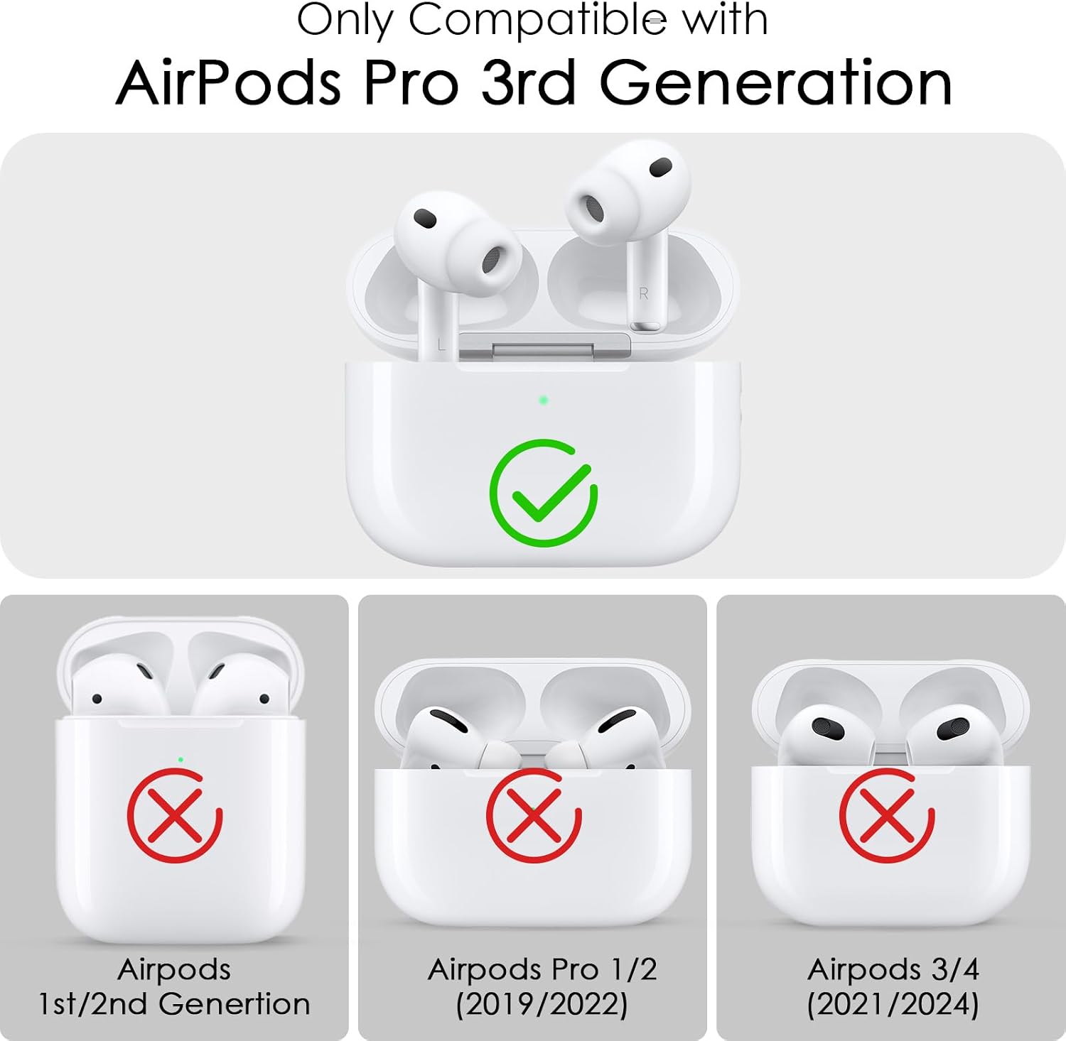 Bling Airpods iPods Pro 3 Case Cover 2025, VISOOM Rhinestone Airpods Pro 3 Cases Cute Glitter Jewelry Airpod iPod Pro3 Cases for Sparkly Apple AirPods iPods Pro 3rd Gen Case with Keychain for Women
