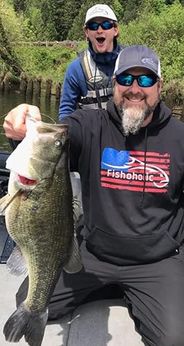 Miniatura 10 de Fishoholic Pro Series - Gafas de sol polarizadas para pesca, 5 colores, LXL y detalles de goma, protección solar UV400, gran regalo