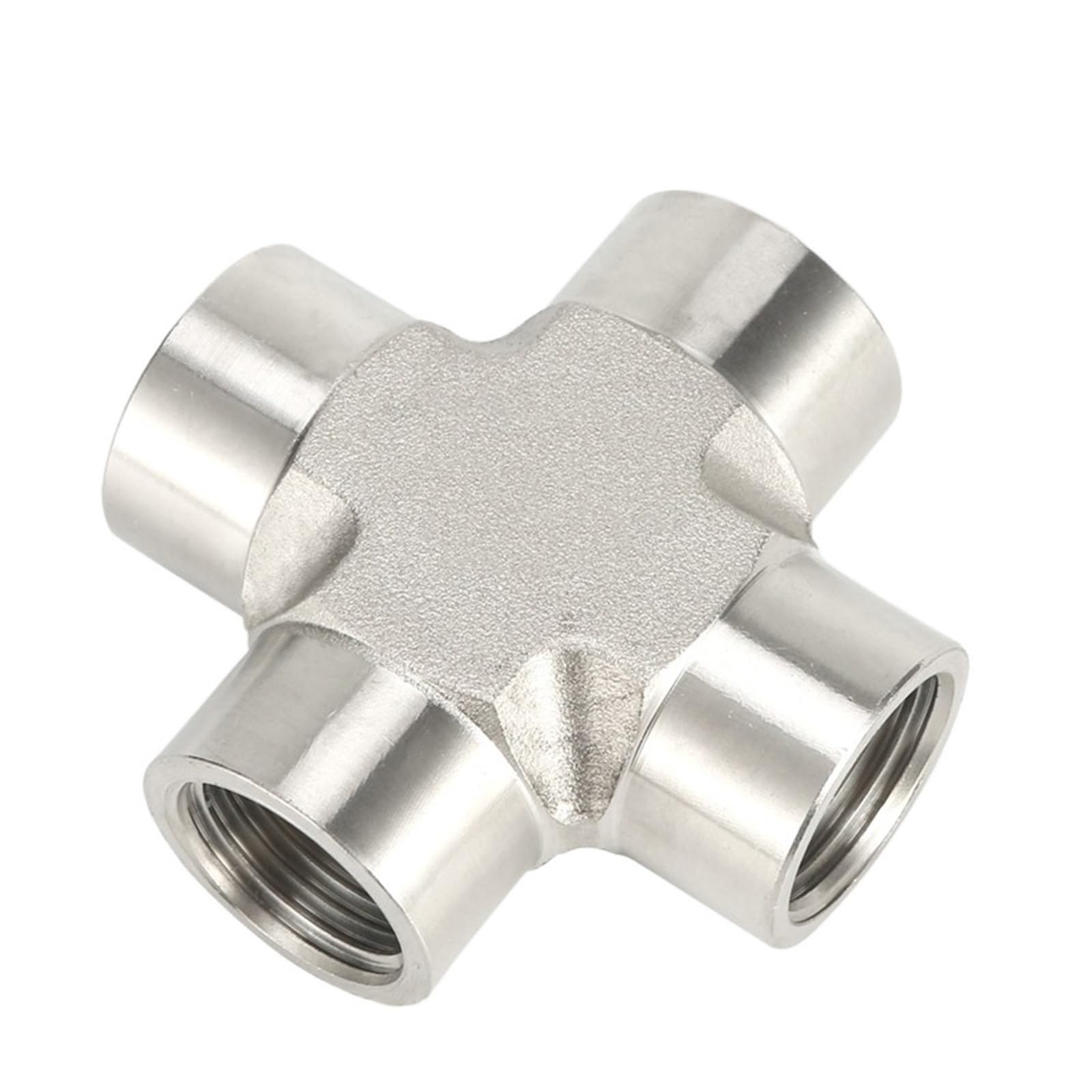 Conector hembra SS316 de 4 vías, NPT, BSP, BSPT, 3000 psig, 20 MPa, acero inoxidable, 1 unidad(Female Bspt Cross,1/4")