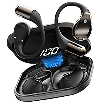 2026 Cuffie Open Ear, Auricolari Sportivi Bluetooth 6.0 con Gancio Morbido e Controllo Tattile, 40 Ore Cuffie Bluetooth con Stereo HiFi, Chiamate Chiare, Display LED, Cuffie Wireless Impermeabile IP7