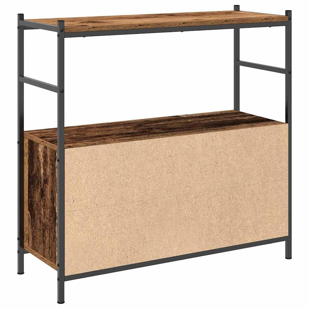 Libreria in rovere affumicato, 80 x 30 x 78,5 cm, 2 scomparti