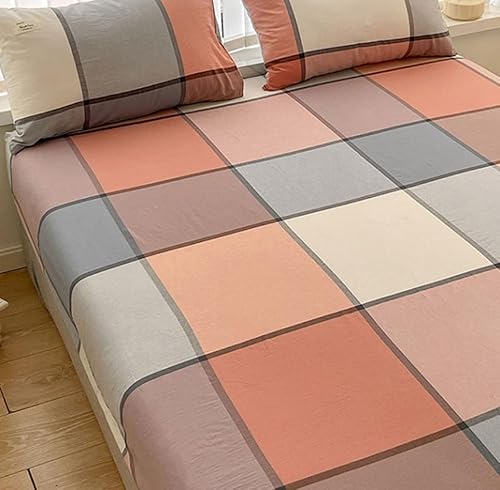 Miniatura 4 de Sábana bajera ajustable 100% de algodón de punto jersey, tamaño King, con bolsillo extra profundo, sin arrugas, ultrasuave, tamaño individual XL,