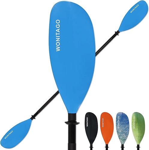 Miniatura 15 de Remos de Kayak con Eje de Aleación y Pala de PP, Remos Flotantes para Kayak, Ajustables 230-250 cm/90-98 Pulgadas, 210-230 cm/82-90 Pulgadas