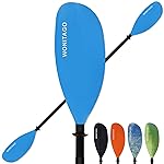 WONITAGO Kayak Paddles Aluminum Paddle with PP Blades, Floating Adjustable Kayaking Oars, 3 Piece, 210-230cm/82-90 inch Navy