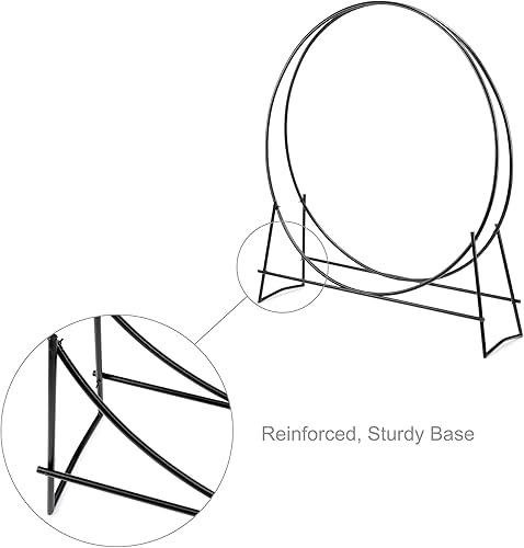 Miniatura 13 de Uniflame, W-1889, acabado negro, 48 pulgadas de diámetro para leña