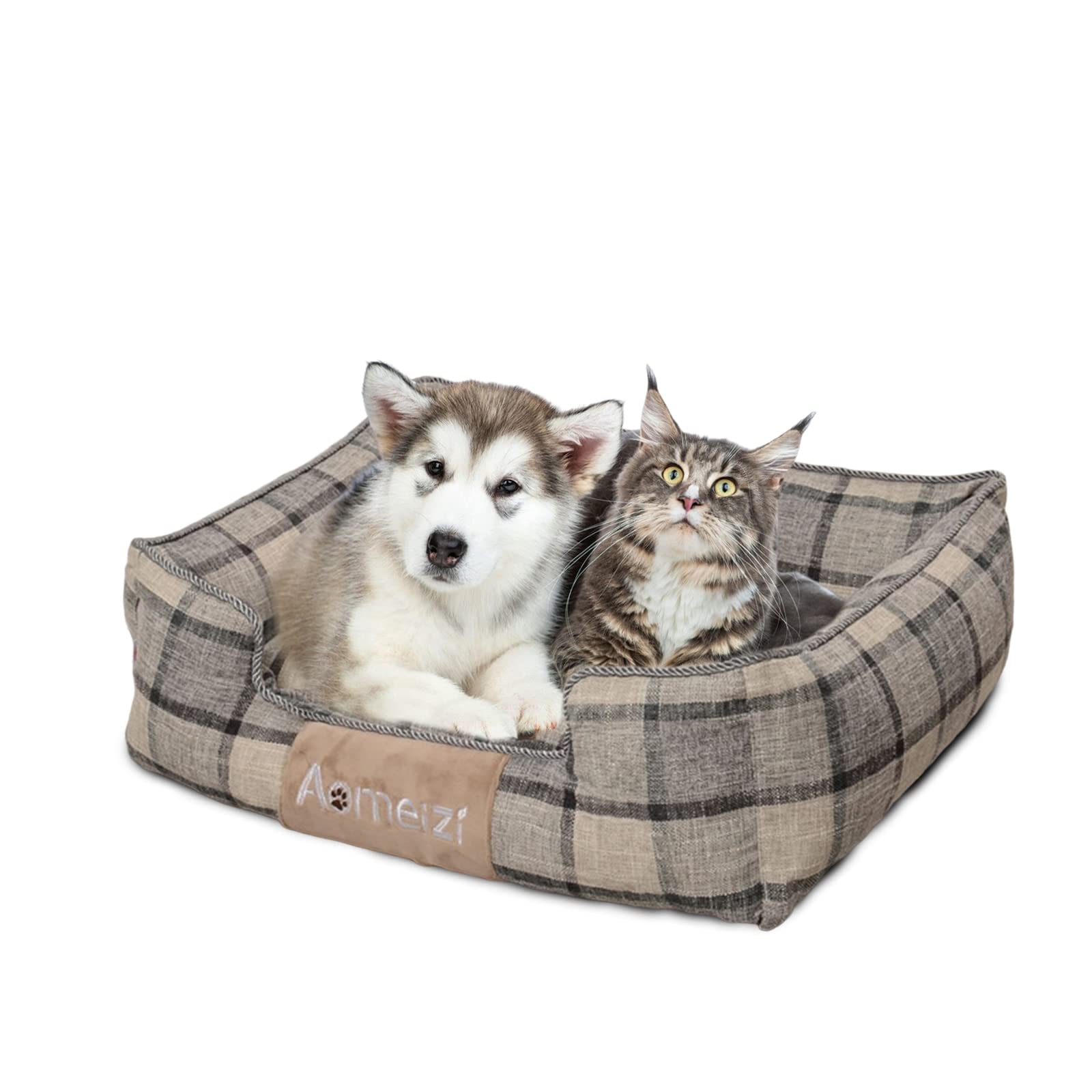 PETCUTE Camas para Perros,Cojín Antideslizante para Perros,Lavable Cama para Perros Medianos y Pequeños,Cama para Mascotas con Funda Desenfundable y Lavable,Cama Perro Invierno