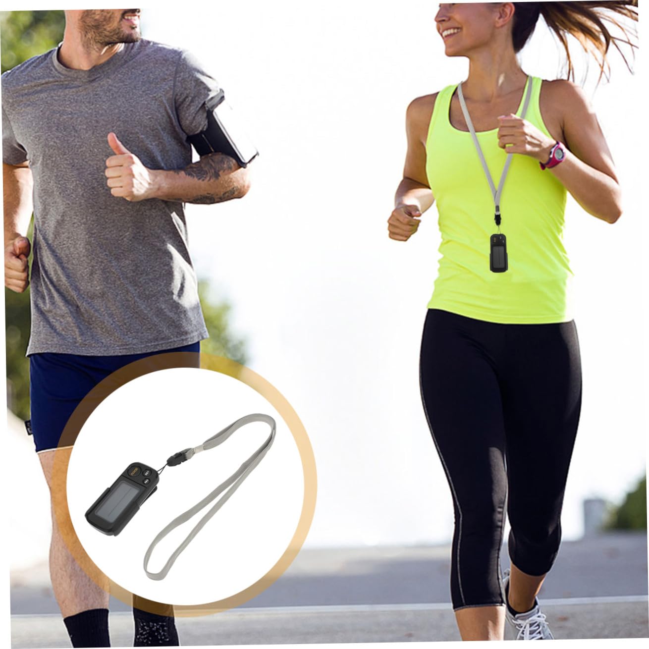 Digitaler Schrittzähler mit 30-Tage Speicher für Fitness und Sport | Silber, Abs Gehäuse mit Elektronischen Elementen, Misst Schritte, Strecke und Kalorienverbrauch