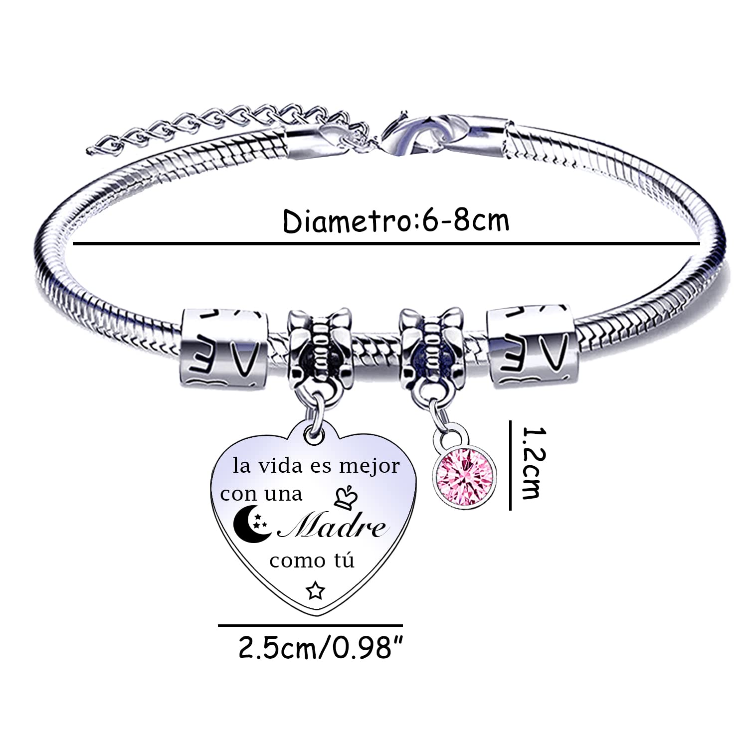 Pulsera para Mamá Pulsera Mamá personalizada día de la Madre Regalo original，pulsera mamá e hija Regalo de cumpleaños para mamá，Regalo para mi mamá de Navidad — view 7