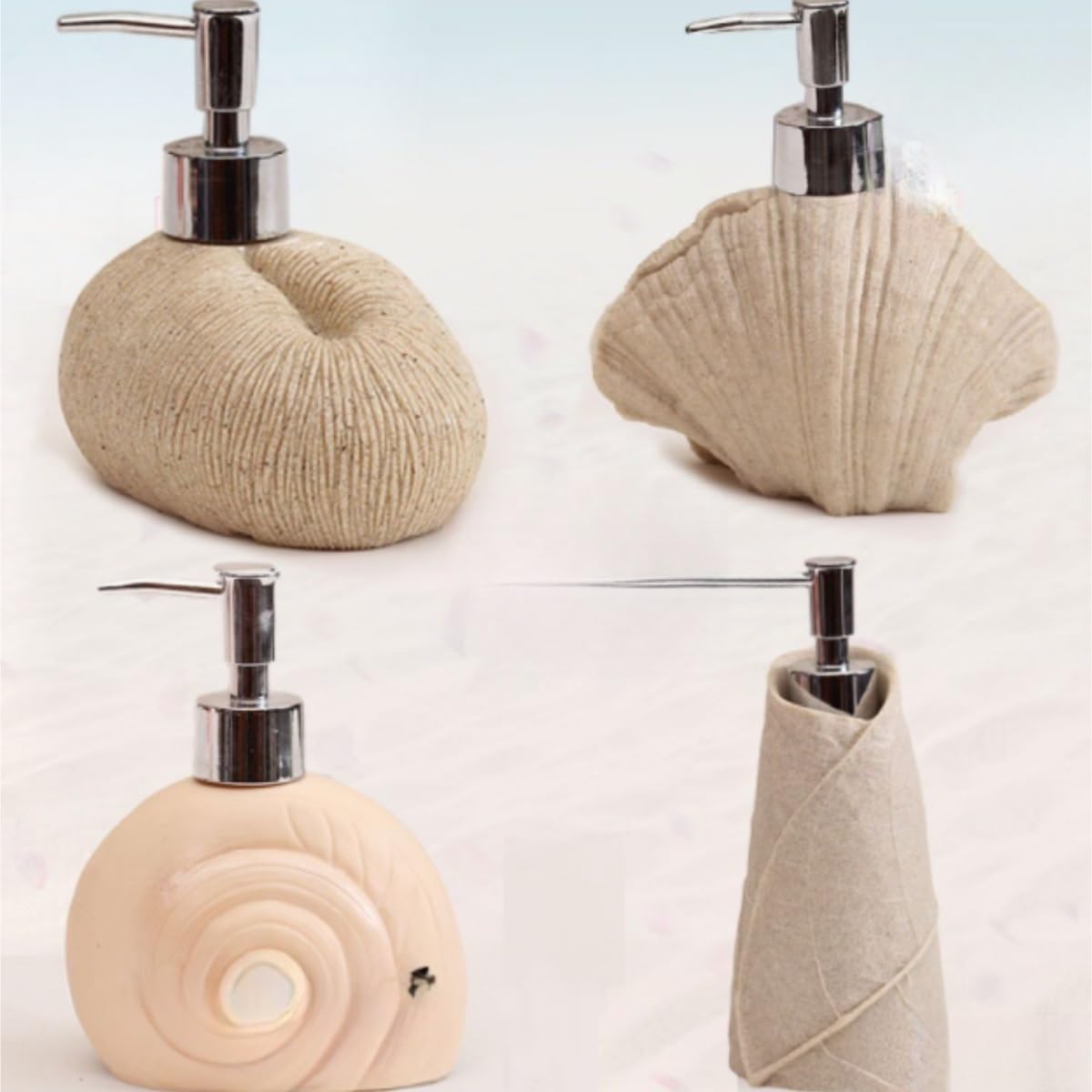 Soap Dispenser Ceramic Lotion Soap Dispenser with Pump for Bathroom Farmhouse Kitchen Office Decoration Hand Soap Dispenser (Beige 15.5 * 9cm)