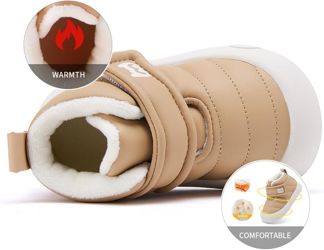 BMCiTYBM Baby Snow Boots Winter Shoes Infant Boys Girls Booties Non Slip Cold Weather 6-24 Months - Image 3