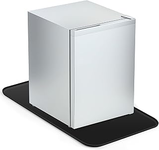 Mini Fridge Silicone Mat with Convex Edge -13.0" x 9.0" -Mini Personal Fridge Cooler Mat Prevents Appliance Leaks and Spills, Providing The Ultimate Floor Protection for Appliances Black