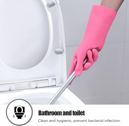 Miniatura 6 de IUCGE Guantes de limpieza de goma, 3 o 6 pares para el hogar, guantes reutilizables para lavar platos para cocina.