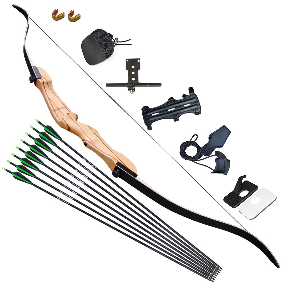 Buy D&Q 68" Archery Takedown Recurve Bow and Arrow Set 20lb/30lb/40lb