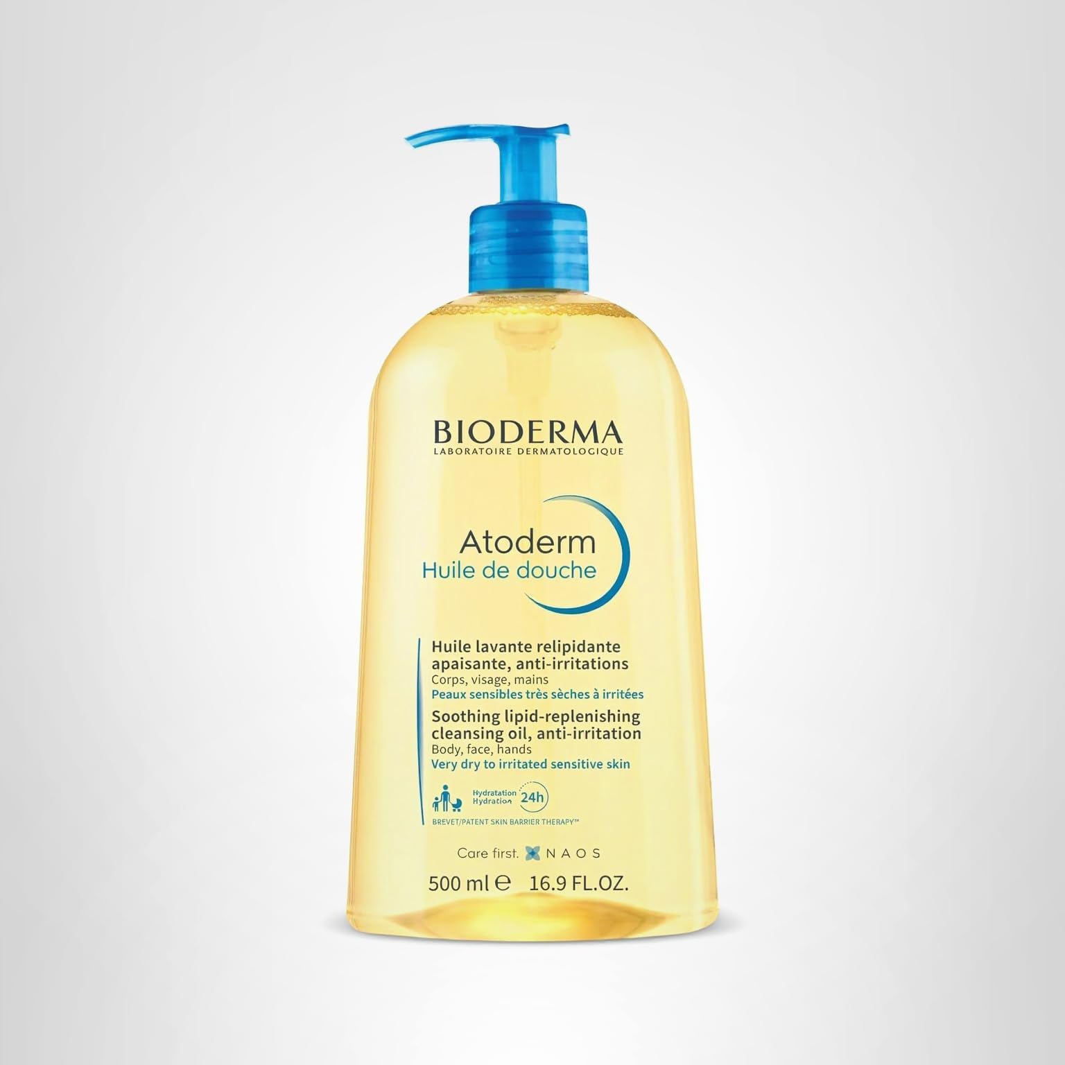 Bioderma Toderm Shower oil - Ultra-nourishing cleansing oil for dry to very dry skin: 16.9 Fl Oz (Pack of 1)