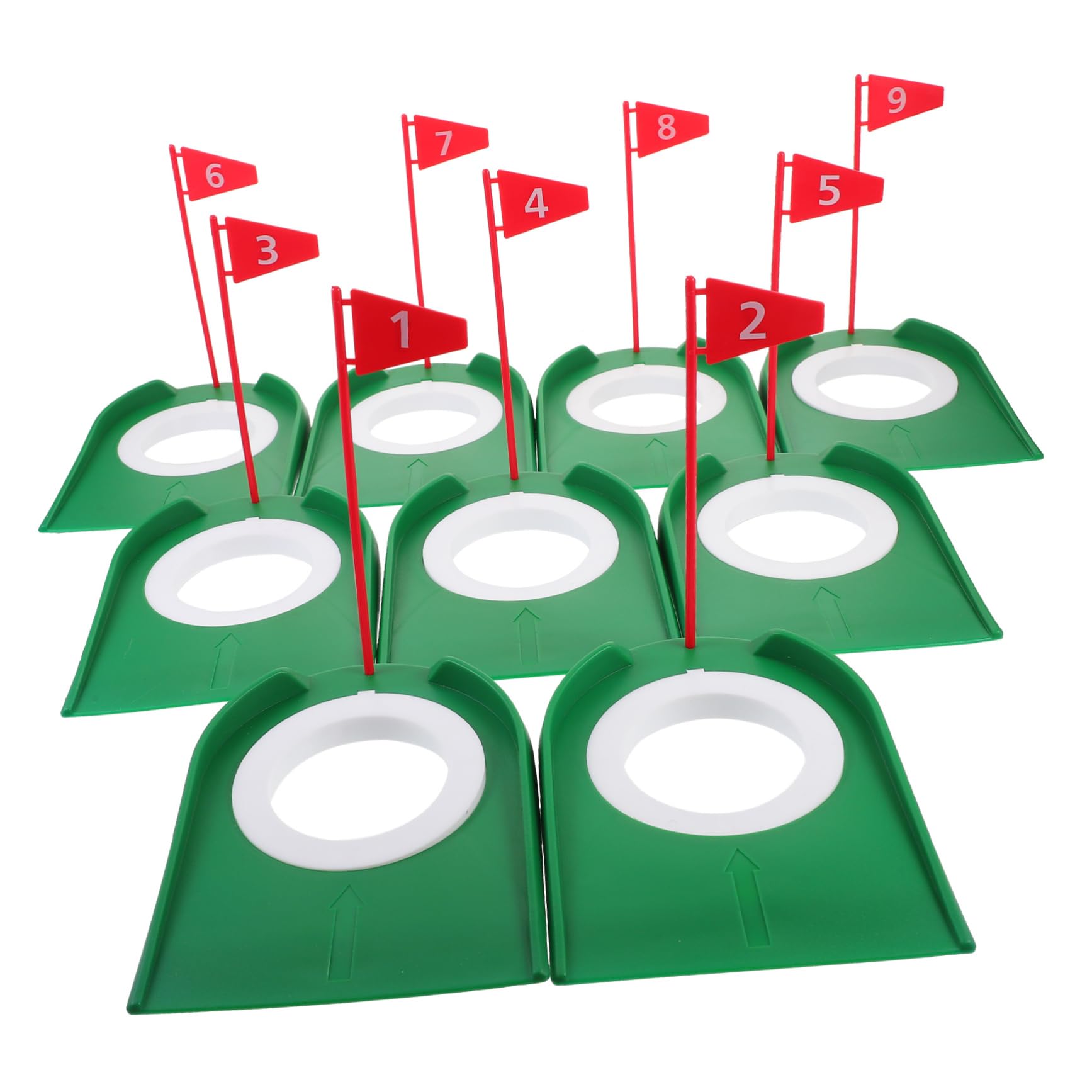 Toddmomy 9piezas Copa para Putting Unidades Plástico Resistente Banderas Extraíbles Práctica Casa