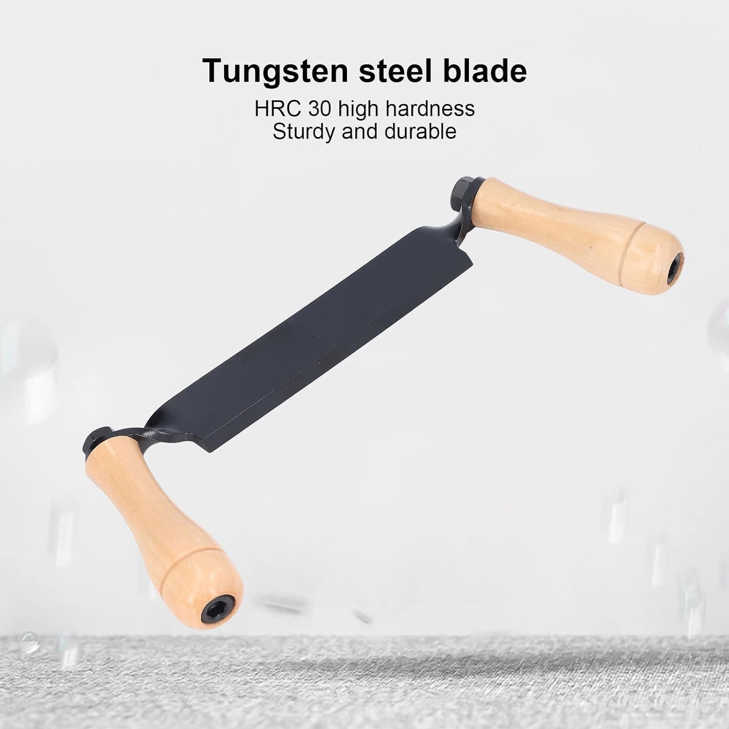 Fyearfly Cuchillo para Corteza, Hoja de Acero de Tungsteno, Cómodo Mango de Madera, Cuchillo Recto de Alta Nitidez para Carpinteros de Madera, Torneros y Talladores de Madera