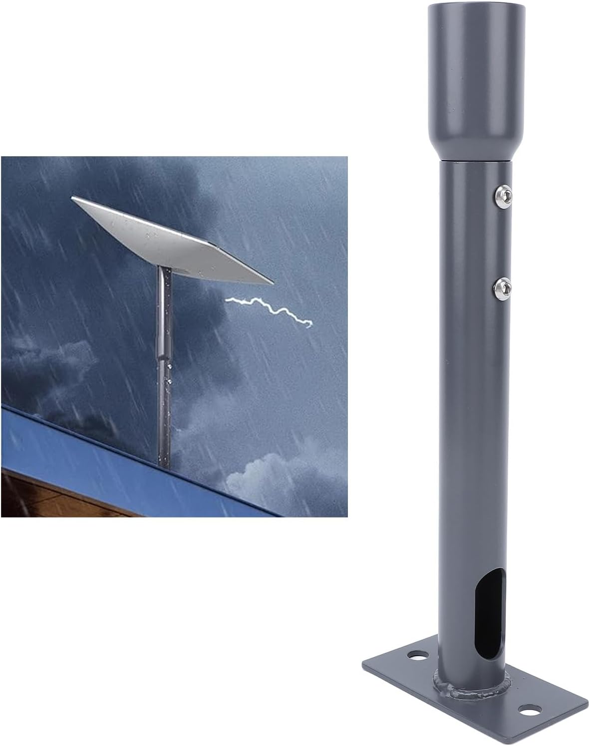 Zopsc Roof Pivot Mount, Metal Material Extender for Secure Anchoring, Compatible with Standard Actuated Dish, High Performance Dish, for Roof, Eaves, Wall, Zopscfgymz9r28c