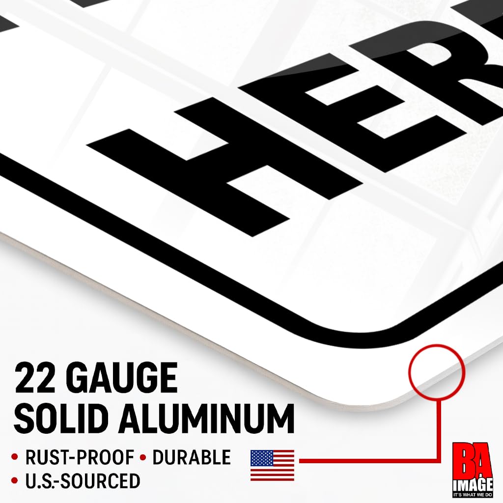 Personalized custom White 007 Aluminum Metal Sign With Your Name! (9x12 White w/Black, Vertical)