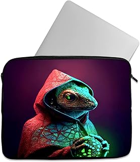 شنطة لاب توب كاجوال مطبوعة ومزودة بسوستة من تات، مناسبة للاب توب مقاس 14 بوصة - 521، أسود