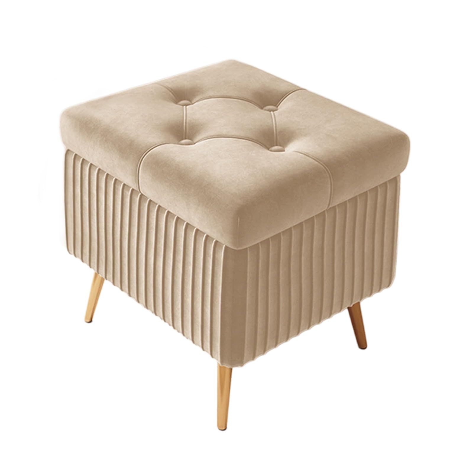 Pouf en peluche robuste supportant 150 kg avec coffre intégré