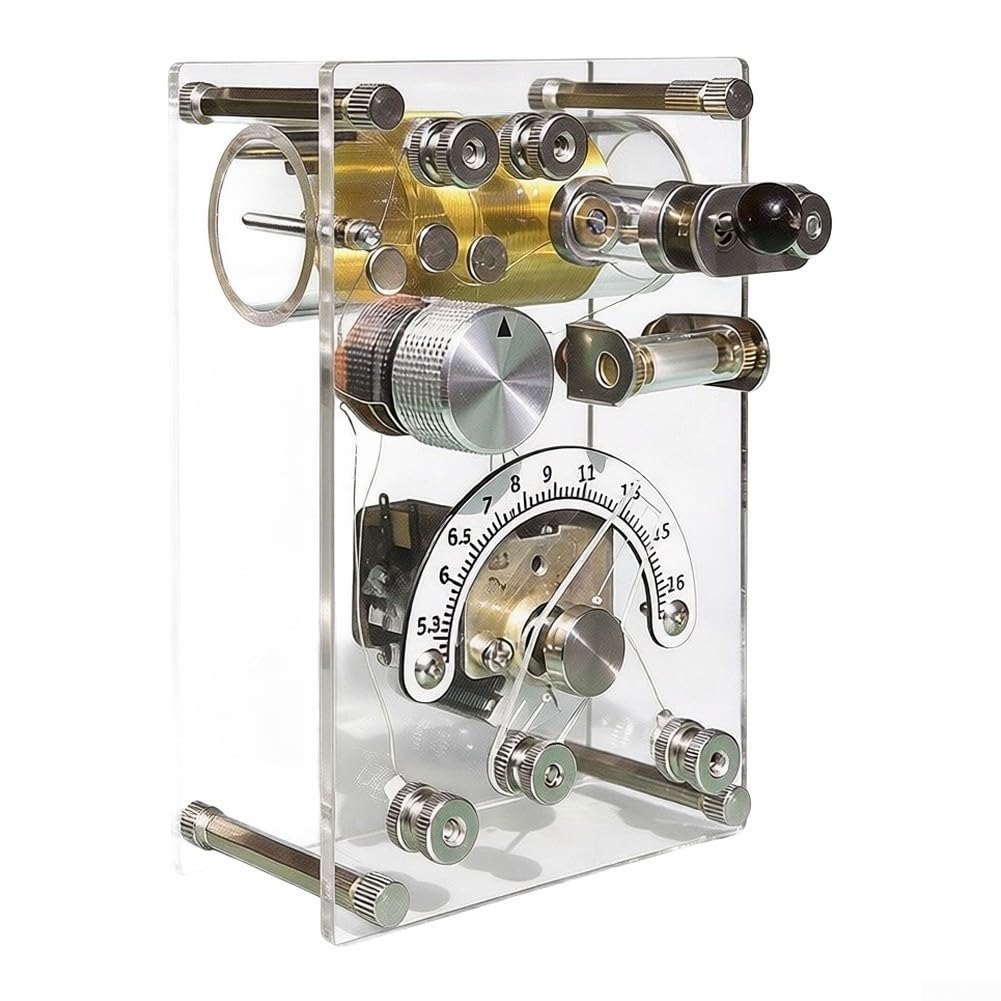 DIY für crystal Radio Kit Educational Science Project Transparent | Pädagogisches Experimentierkästchen, Vintage-AM-Radiotechnik, Batterieloser Betrieb, Transparentes , Für Schüler