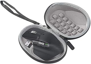 Linghuang Portable Hard EVA Travel Case for Logitech MX Master 3S / MX Master 3 / MX Master 2 / MX Master 1 Advanced Wireless Mouse-Black