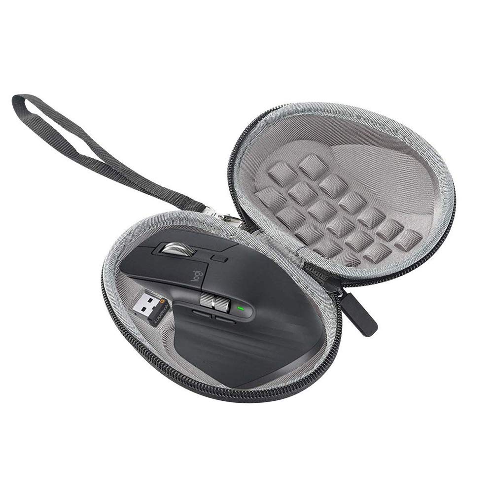 Linghuang Portable Hard EVA Travel Case for Logitech MX Master 3 Advanced Wireless Mouse-Black