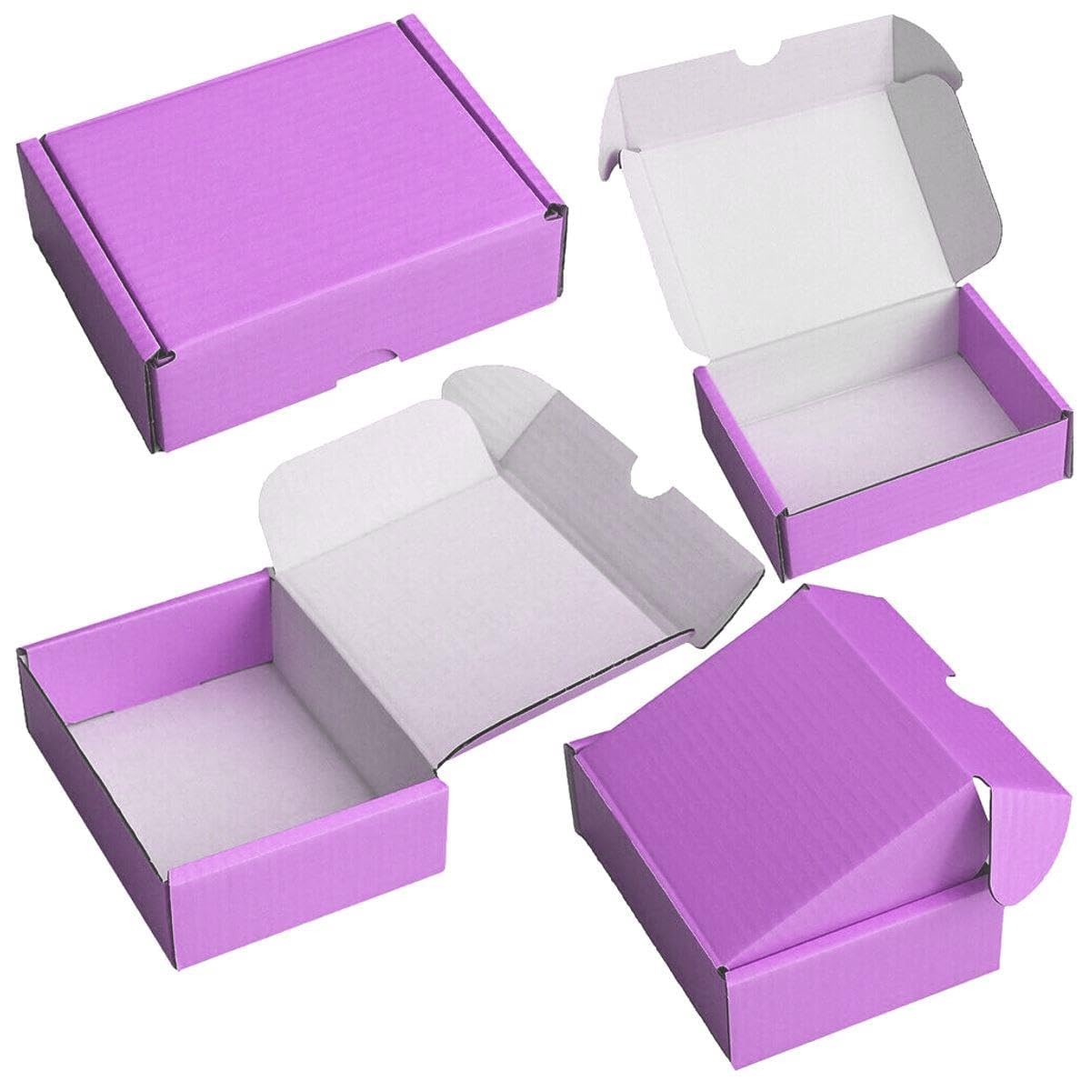 40 x F1 4x3x2" Postal Pip Box Die Cut Purple Cardboard Mailing Shipping