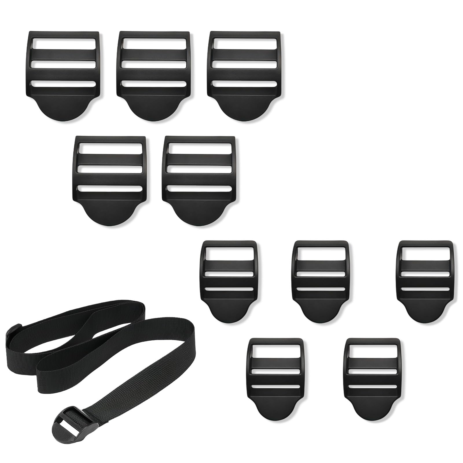 Nevoluxer Schnallen, 10 Stück Steckschnalle 25mm, Einstellbare Gurtschnalle für Rucksackgurte, Koffergurte, Outdoor-Sportarten & mehr（5 Stück 25 mm und 5 Stück 20 mm）