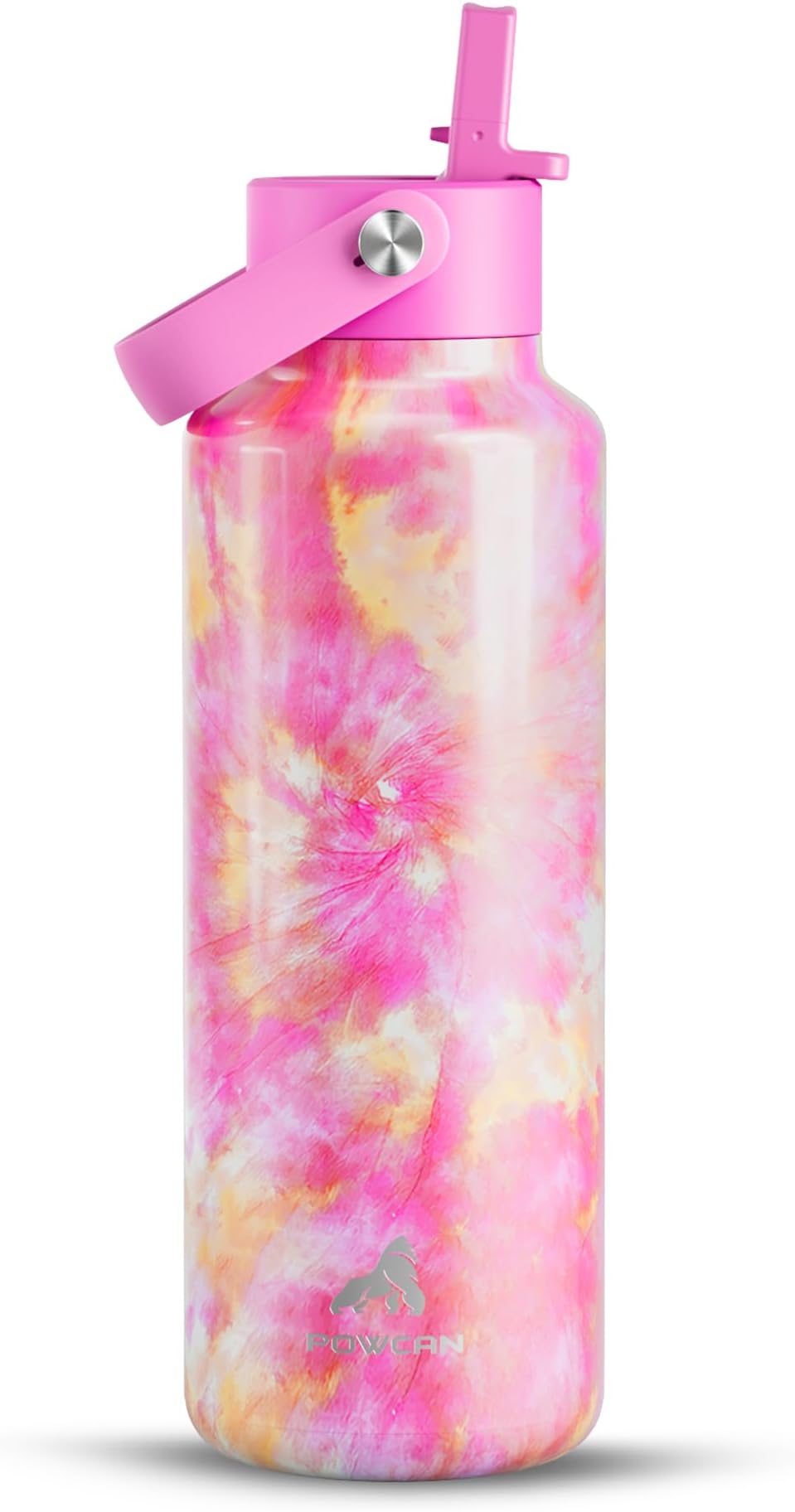 18 oz Vacuum Water Bottle: Lightweight, Leakproof, Flex Cap, BPA-Free, Cupholder Friendly, Vacuum Flask with Straw for Girl, College, Outdoors, Sport, Daily, Classroom, School (Citrus Dream)