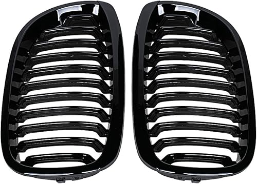 Miniatura 6 de AMOPA CORP - Rejilla de riñón deportiva frontal negra brillante compatible con 2003-2006 E46 Serie 3 Coupé convertible de 2 puertas FaceLift LCI