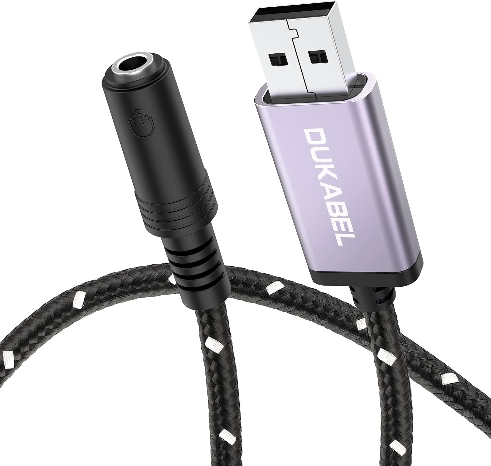 KiwiBird USB auf 3,5mm Klinke Audio Adapter, USB Kopfhörer und Mikrofon