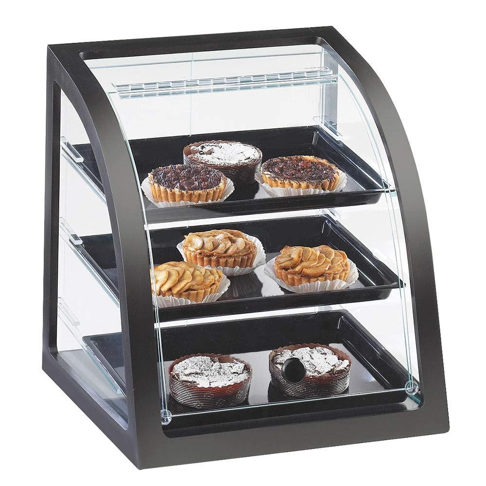 Cal-Mil P255-96S Bamboo Euro Case Display, 17" Length x 17" Width x 18" Height, Black