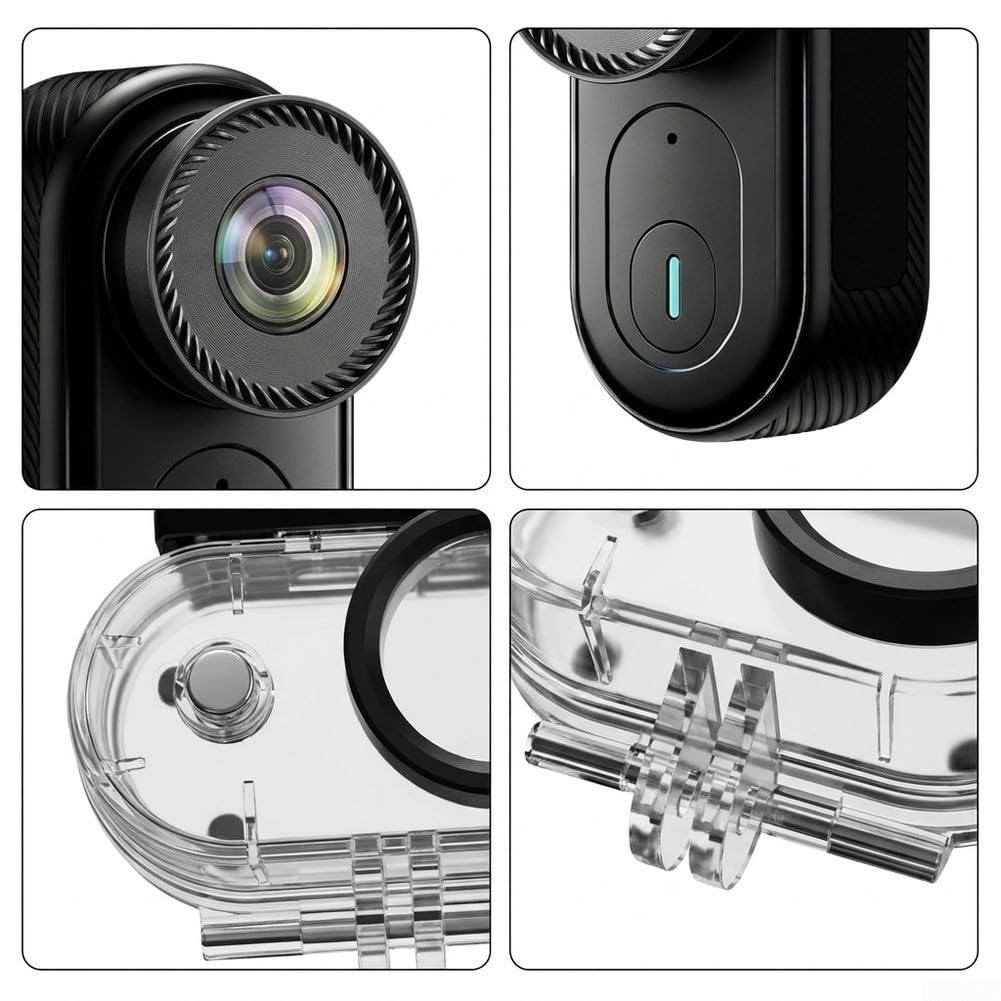 4K Impermeabile Action Camera per Moto Biciclette HD Video | Dimensioni 6 x 3 x 3 cm, design resistente alle intemperie, ideale per ciclismo e avventure all'aria aperta