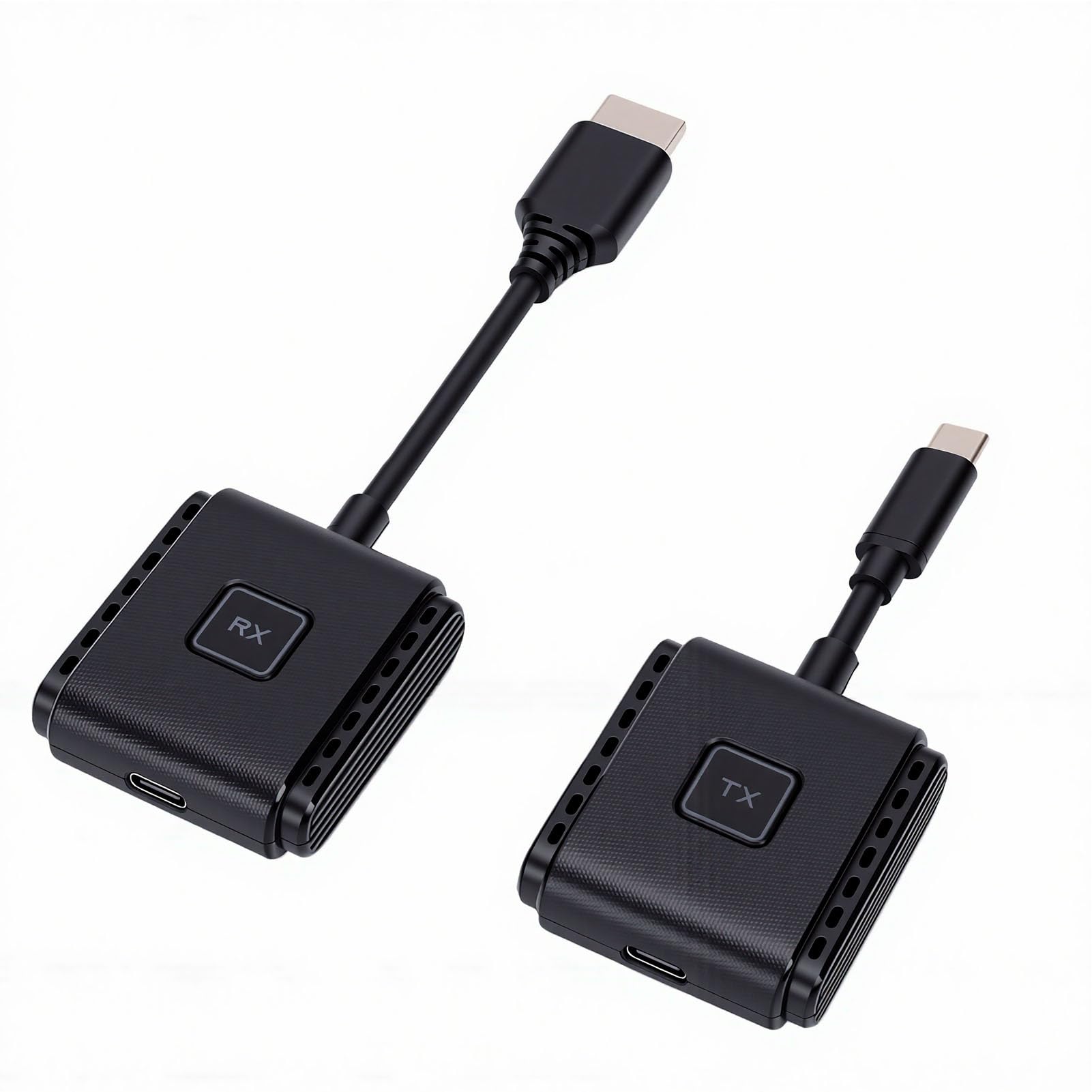 Bezprzewodowy Nadajnik i Odbiornik HD, Bezprzewodowy Adapter do Dublowania Ekranu 1080P Typu C na z Zasięgiem 50 M Dwuzakresowy 2,4G/5G do Telewizora z Projektorem w
