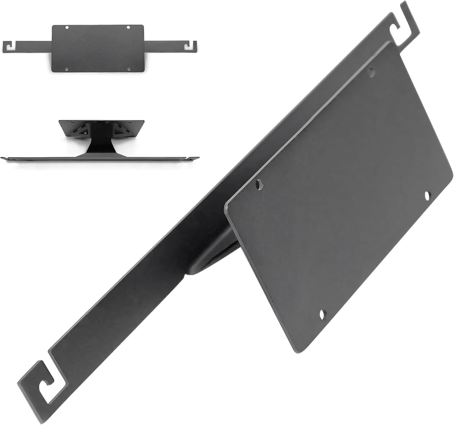 Front License Plate Relocation Bracket for 2021-2024  Ford Bronco with Factory Capable Bumper, No-Drill Mounting Kit, Relocates Plate Away from Fog Lights & Sensors (Compatible with 2/4 Door)