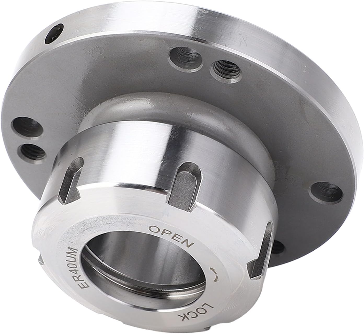 ER40 Collet Lathe Chuck Carbon Steel Compact Replacement 100mm Diameter Carbon Steel Clamping Collet Holder for Lathe CNC Milling Machine