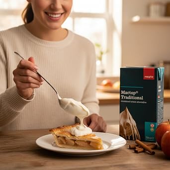 Mactop Traditional 1L - Sweetened Cream Alternative - Whipping Cream for Cakes & Desserts - High Whip Volume - For Piping and Filling