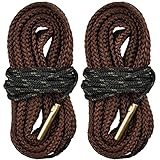EZshoot 2 PCS Gun Cleaner, Bore Rope for Rifle Pistol Shotgun, Reusable Gun Cleaning Rope, Barrel Cleaner for 5.56mm/.223/.22/9mm/Cal .380/12 GA/. 30 Cal/.308/.44 Cal. (Choose Suitable Calibers)