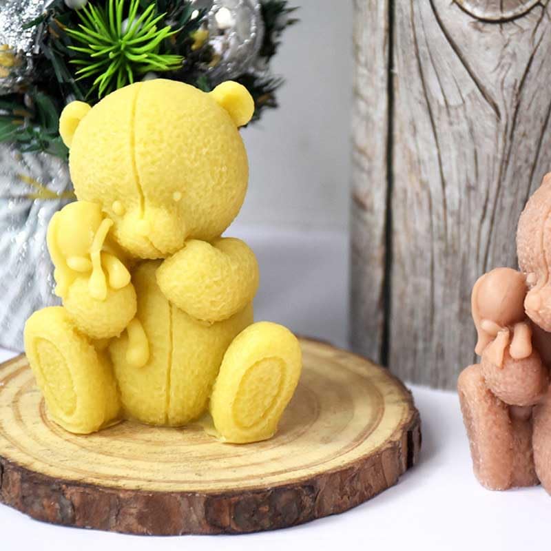 Miniatura 3 de Tone Fun Oso pequeño con forma de muñeca moldes de silicona para hacer velas, resina, velas de aromaterapia, jabón de cera hecho a mano, decoración