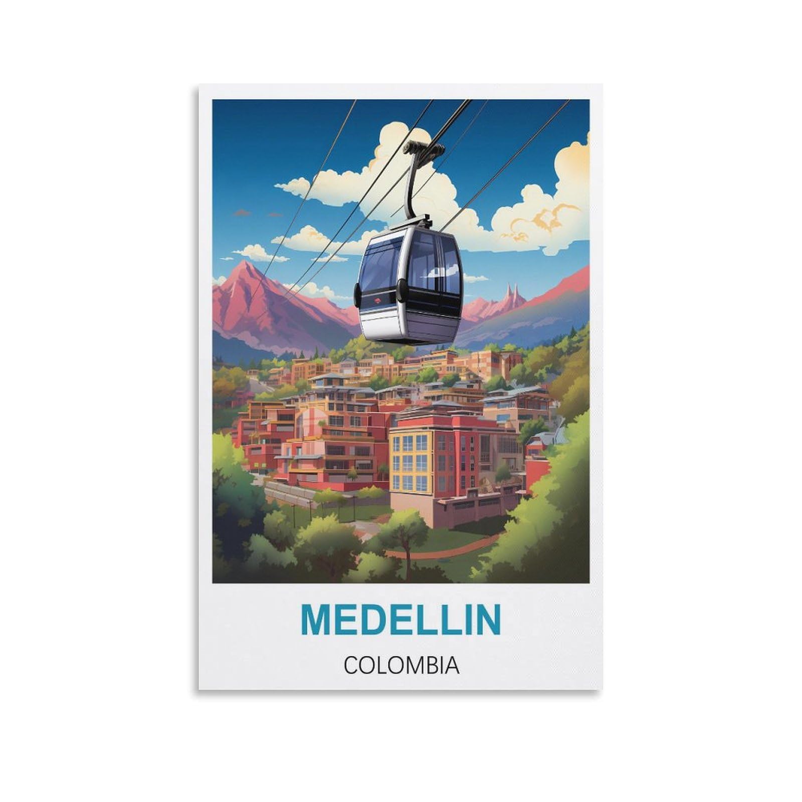 Vintage Metal Tin Sign,Medellin Colombias,Vintage Tin Sign Metal Retro Art Wall Poster for Home Club Garden Decor 30x40cm