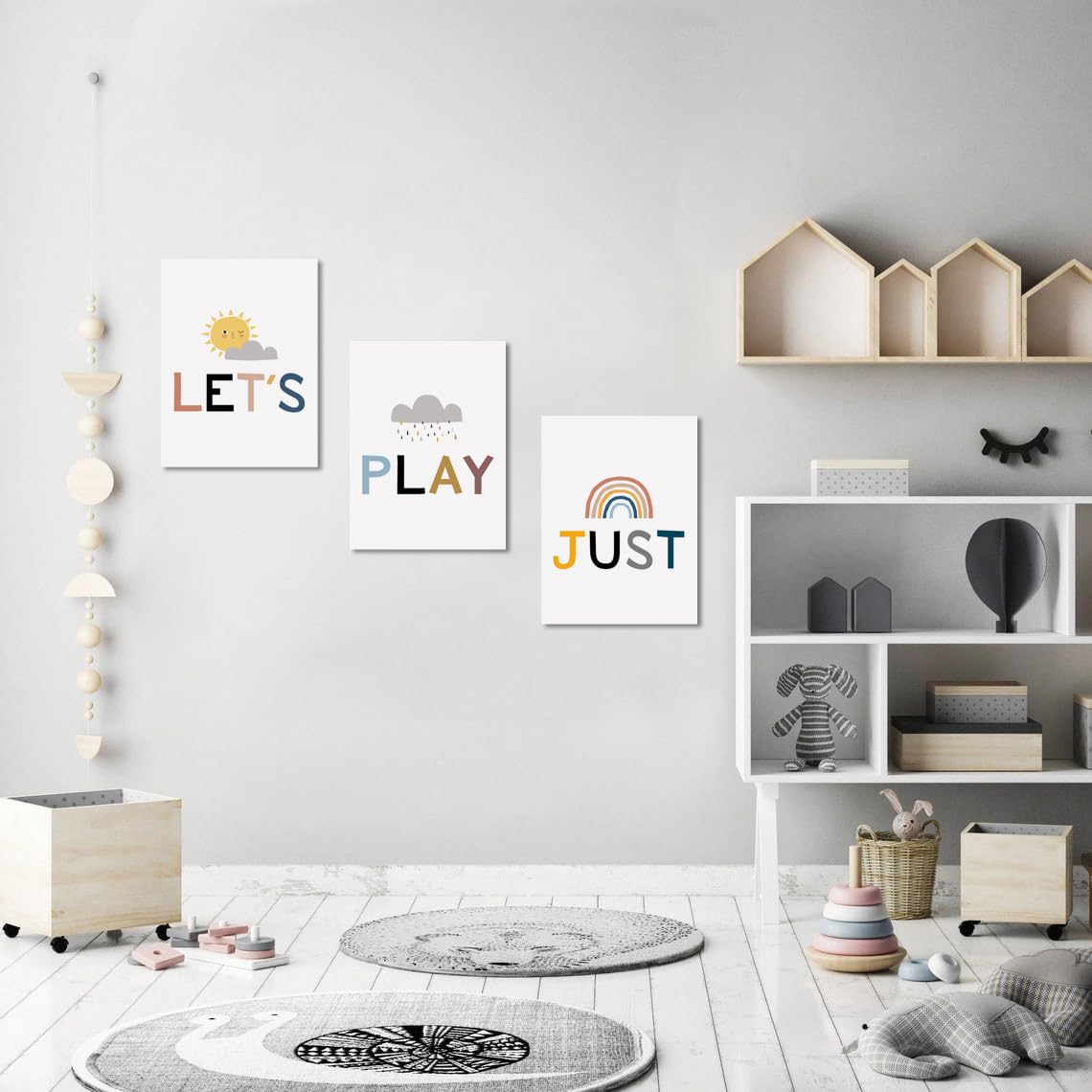 Letrero de sala de juegos, decoración de pared de sala de juegos, letrero de juego para pared de sala de juegos, arte de pared para sala de juegos, carteles de Let's Just Play, arte de pared para
