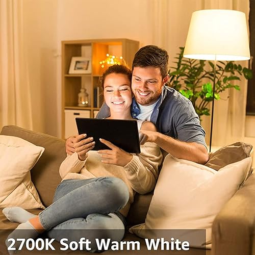 Miniatura 4 de Leools Bombillas LED Edison vintage de 6 W, equivalente a 60 W, blanco cálido 2700 K, 600 lm, base E26, regulable, bombilla tubular T10 de filamento