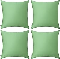 Vista 44 de Thmyo - Paquete de 4 fundas de almohada decorativas de 100 % algodón para lumbar, cómodas, sólidas, para Navidad/Halloween, fundas de cojín Blanco