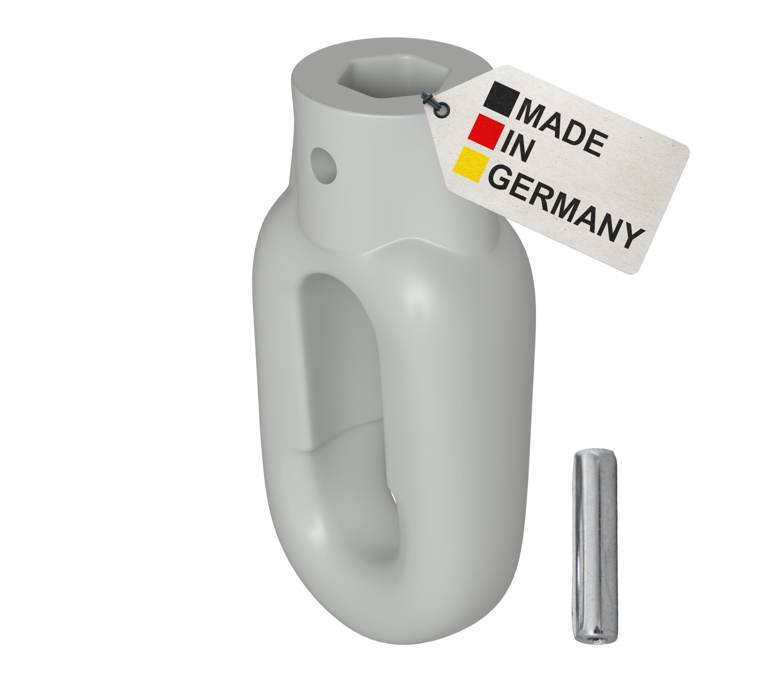 BAUHELD Occhiello da Tenda 10 mm Plastica RAL7035 Grigio Chiaro