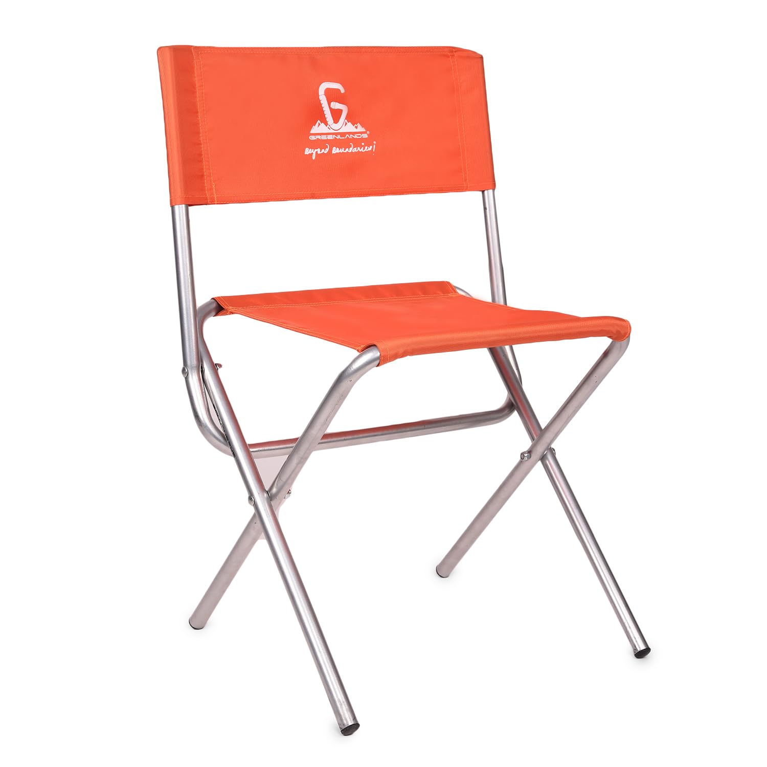 GREENLANDS Mild Steel Lightweight Foldable Portable Camping Modern Folding Chair: Ideal for Outdoor, Travel, Terrace (Aluminium, Orange)-image-16