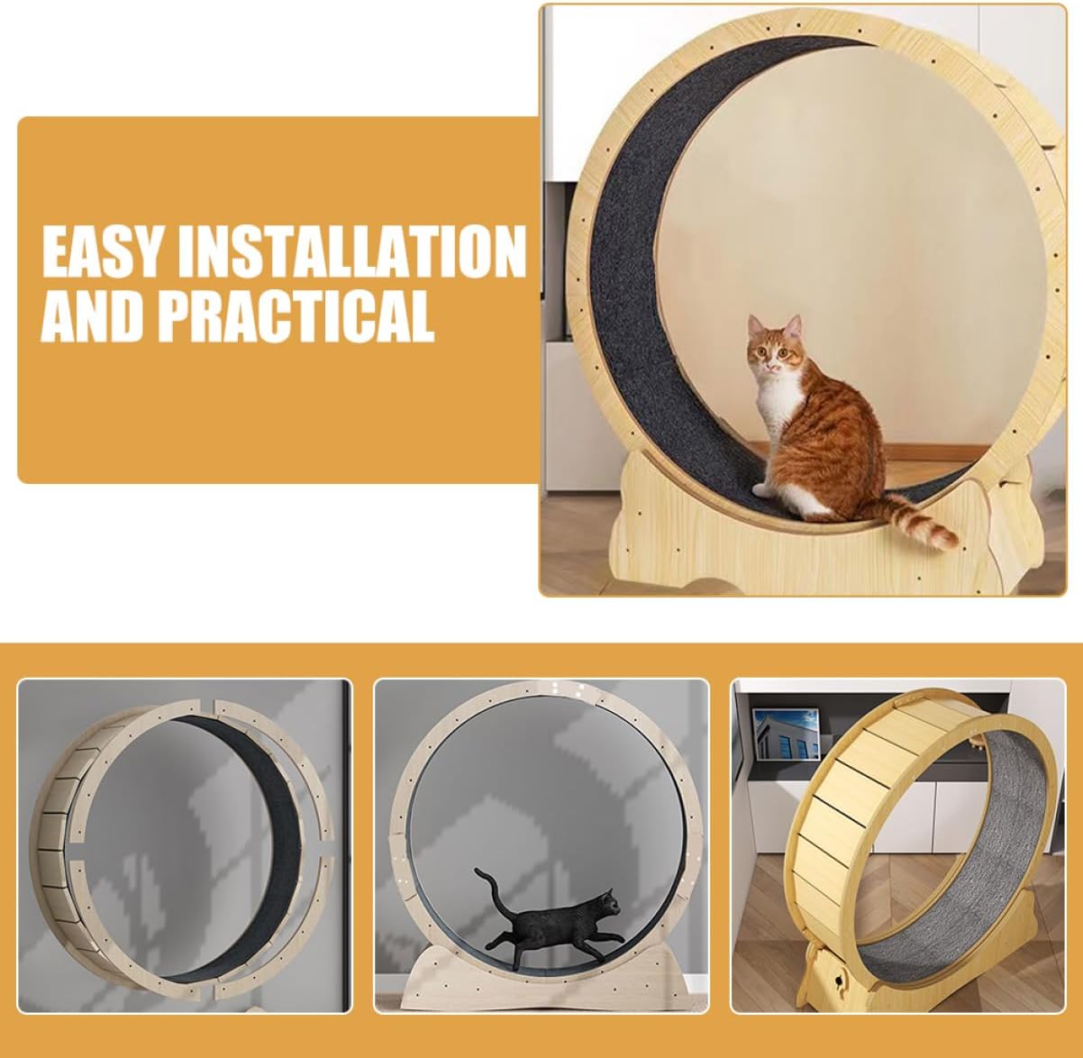 Replacement Scratch Pad for Cat Exercise Wheel Cat Scratcher Board Mat Interactive Treadmill Accessory for Climbing and for All