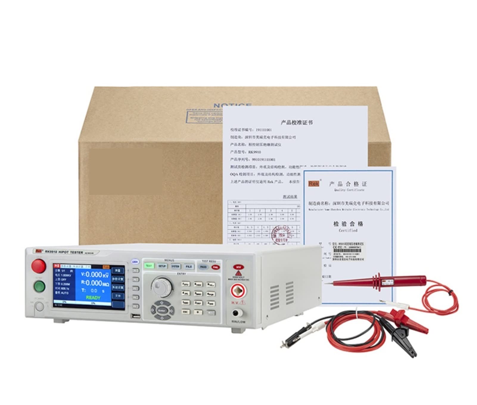 RK9920 /RK9910 Kontrolowana izolacja i tester napięcia wytrzymałości AC: 0,05-5,00 kV DC:,05-6,Niezawodne testowanie(RK9910)